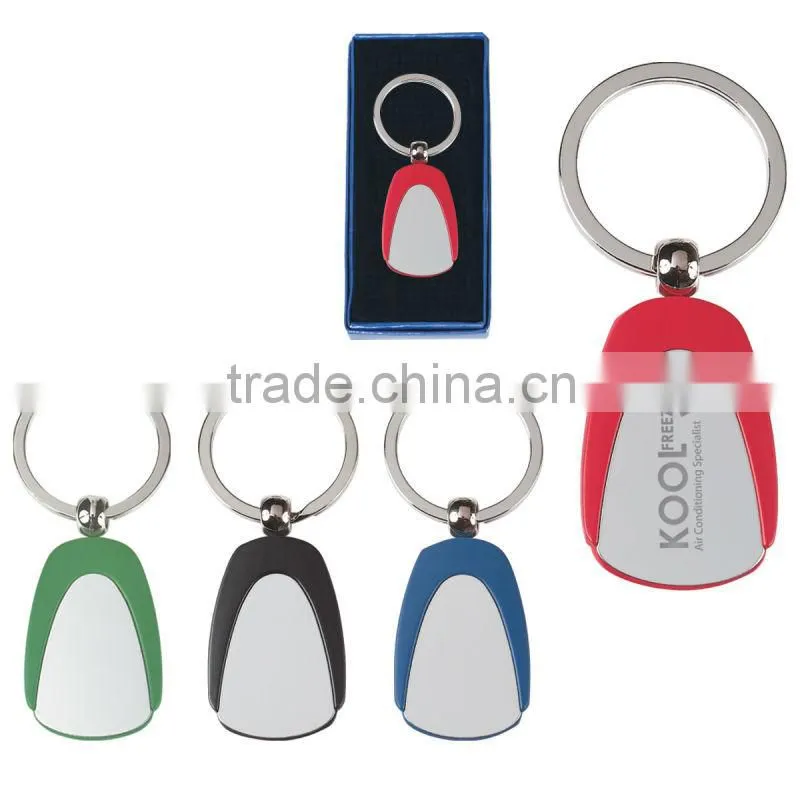 Tear Drop Metal Key Tag
