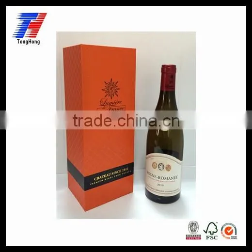 Fancy Custom Factory Price Foldable Paper Wine Packaging Gift Box