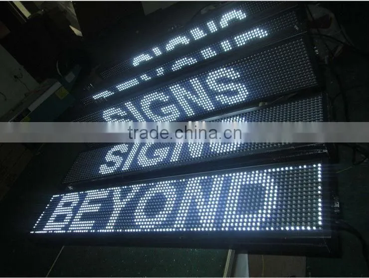 taxi signs /led speed sign P10 single yellow led board / p10 led moving sign/single color led moving sign display