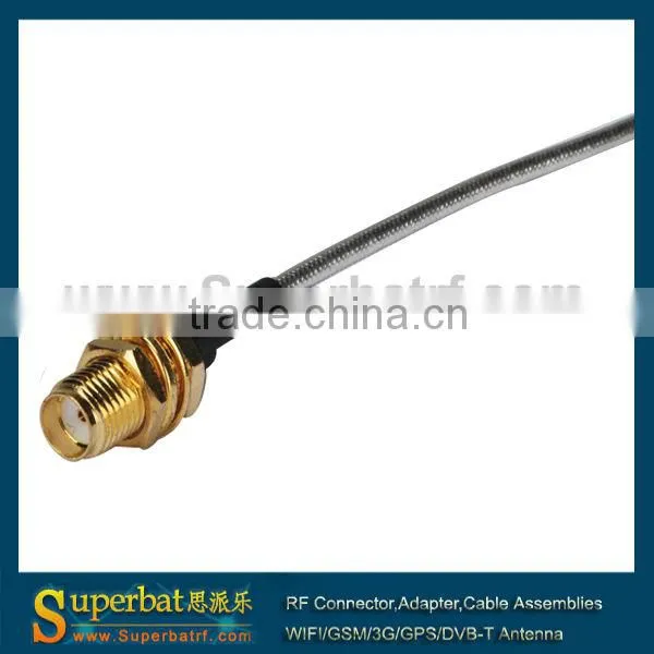 Pigtail RP-SMA male to SMA female Semi-Flexible cable RG402