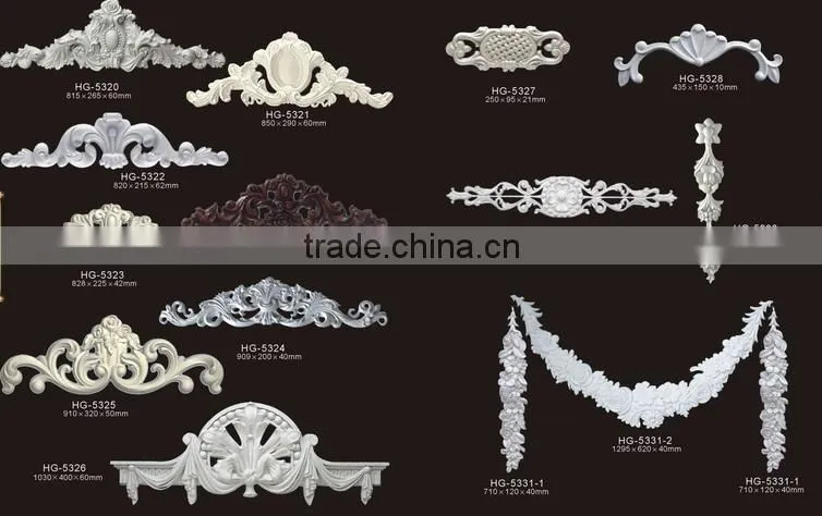 HG5361 Chian PU foam Veneer Accessories for home decoration/pu architectural mouldings