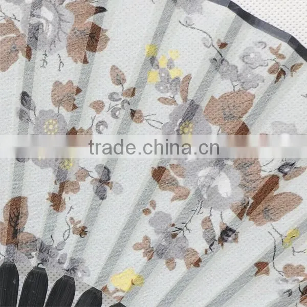 OEM adveritising bamboo fan with colorful flowers,gift fan,bamboo silk fan