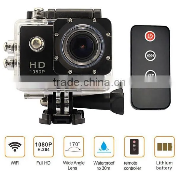12 Mega Pixel Action Camera 1080p wifi full hd 170 wide degree 2.0 inch Sports DV