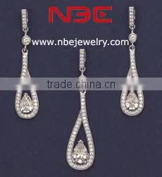 2014 fashion jewelry set with emerald or tourmaline stone