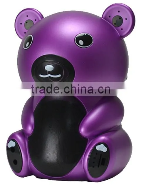 willico hot sale!!! mini bear plastic portable bluetooth speaker with fm usb light