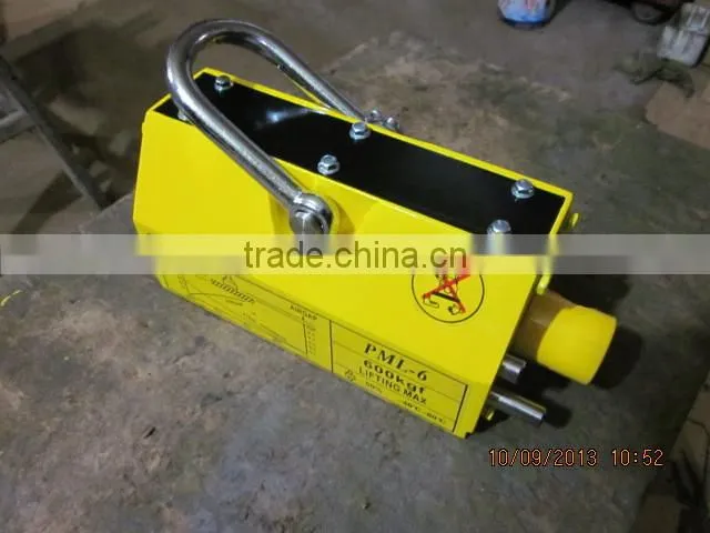 Inexpensive permanent magnetic lifting machine with safety twist