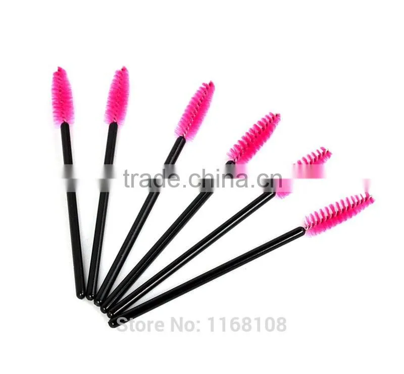 10pcs/lot New make up Pink Disposable Eyelash Brush Mascara Applicator Wand Brush
