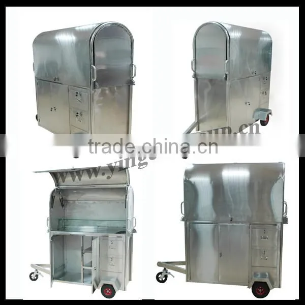 factory price stainless steel mobile espresso coffee cart