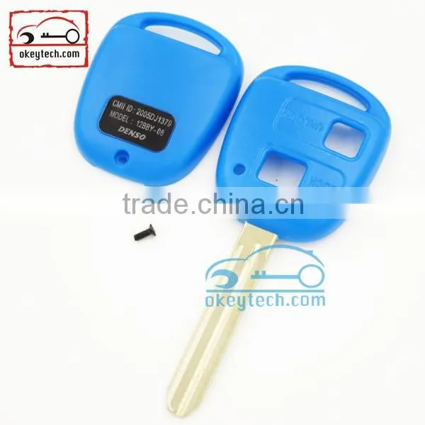 High Quatity Toyota remote key shell blue cover Car Key2 button toyota romote key shell case