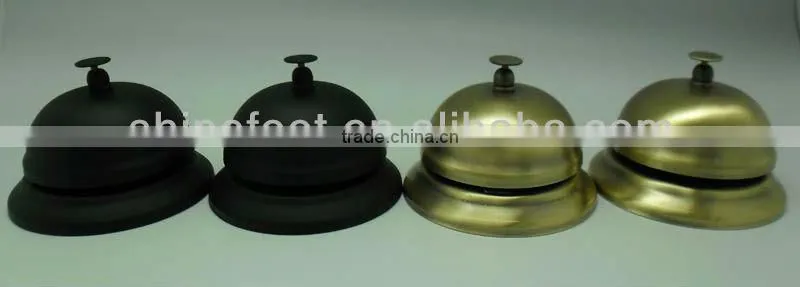3.4''hotel reception bell,table call bell A12-D02 in silver or gold cover and colorful painted base(E569)
