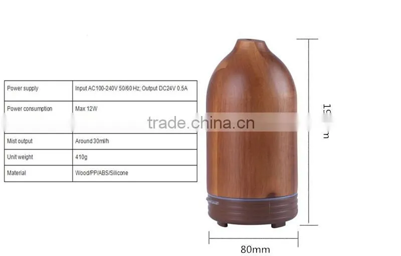 China Wholesale high quality Wood Night Light Ultrasonic LED Aroma Diffuser,wood essential oil diffuser with RoHS,CE