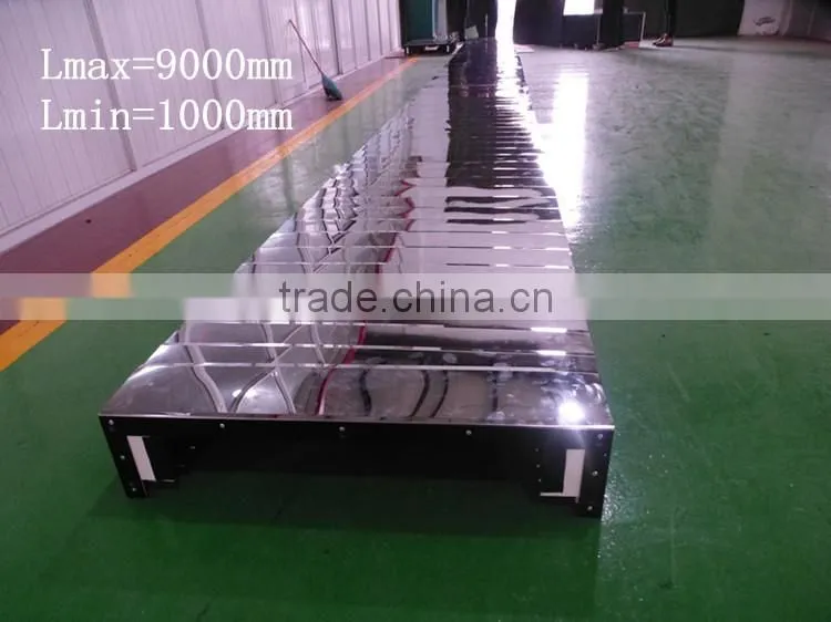 fully protective armoured stainless steel cover telescopic bellow cover