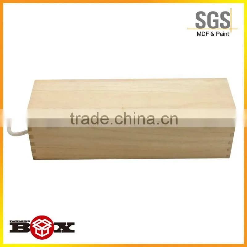 Pine Wooden Wine Box With Opened Door