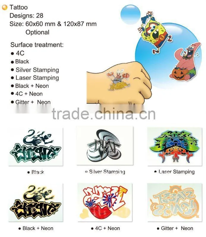 Adult Body Tattoo With Temporary Effect