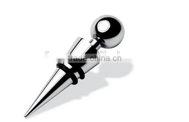 New design Zinc alloy hollow round wine bottle stopper wine preservation wine stopper