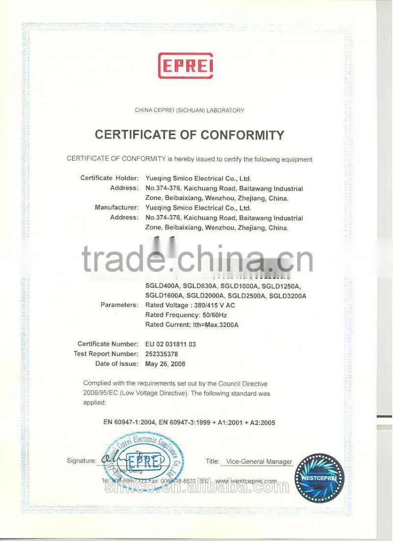 yueqing SGLZ manual changeover switch/380V AC salzer change over switch