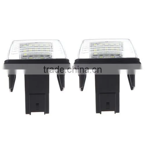 2pcs Bright Led License Number Plate Light for 206 207 306 307 406 407 C3 C3 Ii C3