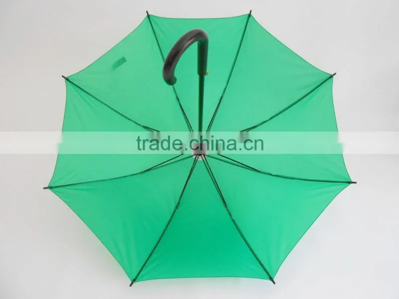 deluxe wooden shaft bright color rain umbrella