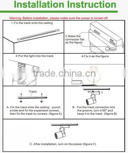 New arrival track light 100LM/W PF>0.95 Ra>85 led track light