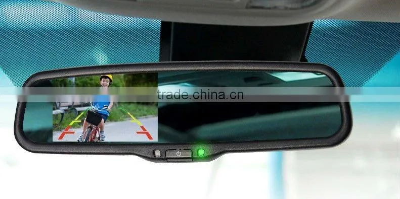 4.3 inch rearview mirror monitor Germid with parking sensor ,reverse camera