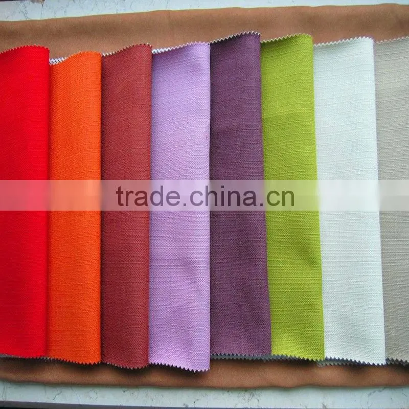 100% polyester imitate linen fabric boned with knitting fabric