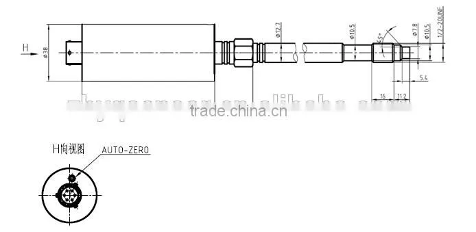 Rigid stem 4-20mA output auto-zero melt pressure sensor with thermocouple