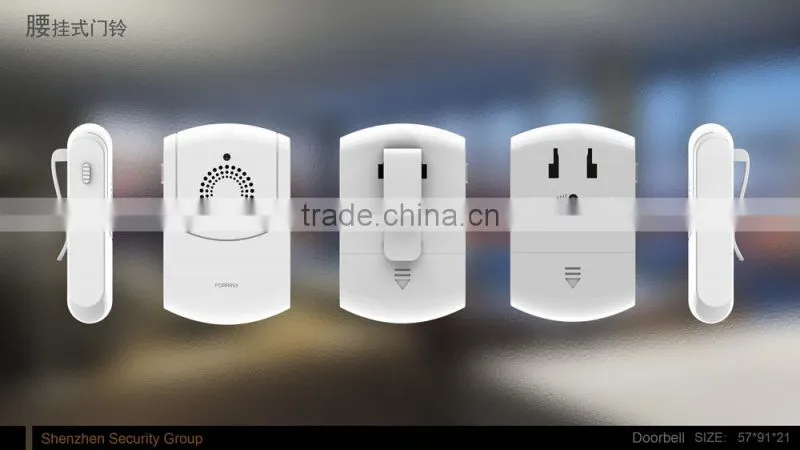 Flashing and Vibrating Wireless Doorbell Designed for Old People