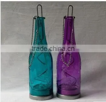 Christmas gift LED Light Insert Mercury Glass Bottle votive Glass Bottle with LED Light Wholesale