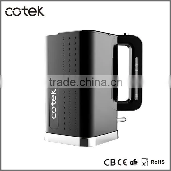 New Dots design Hinged lid with 2 stage opening system plastic kettle with CE/GS/ETL/CETL