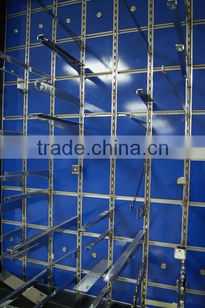 Retail store metal wall single slotted strut channel