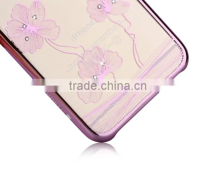 Comma Ultra Slim PC Hard Case for iPhone 6, Electroplating Bling Element Back Screen Cover for iPhone 6s