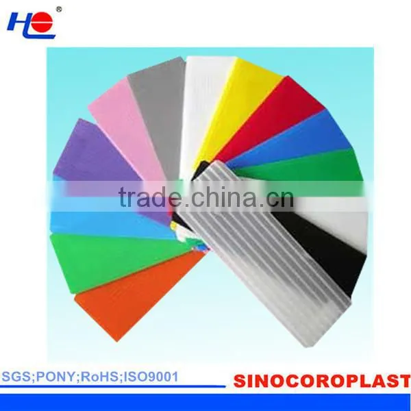 fade resistance and convenient to move corrugated plastic cardboard sheets