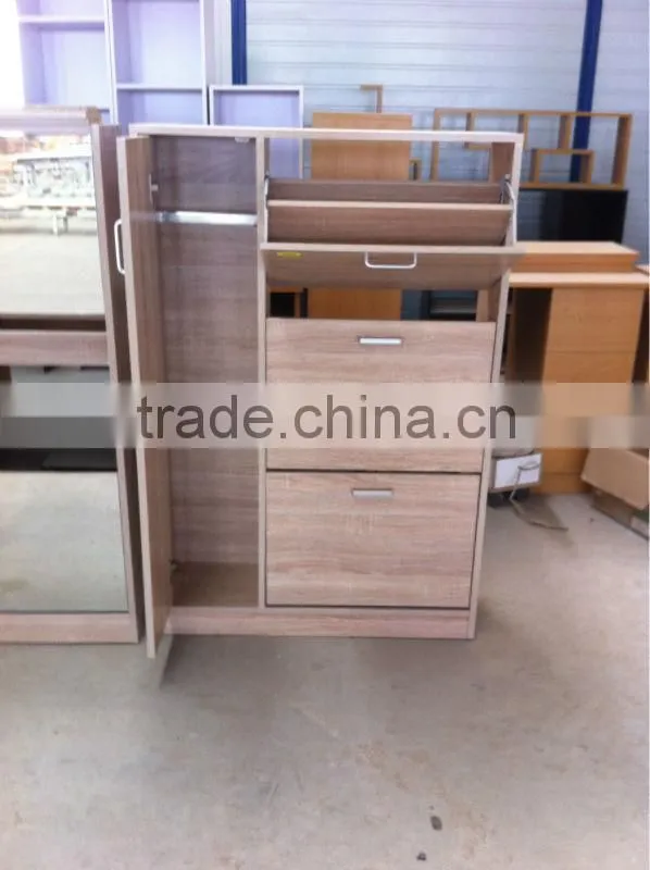 3 ties shoe cabinet with umbrella storage