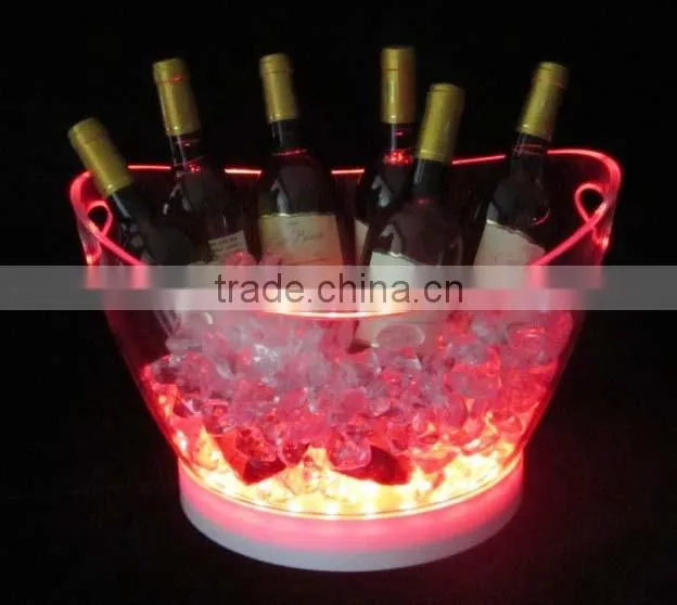 Rechargeable champagne led ice bucket - 3.5L led acrylic ice bucket
