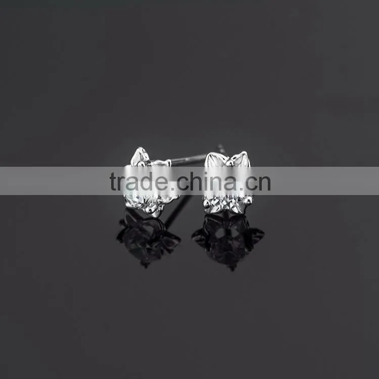 Fashion jewelry wholesale 925 sterling silver AAAAA cubic zirconia stud earring