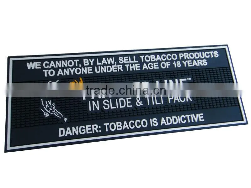 Custom pvc logo spill bar mat