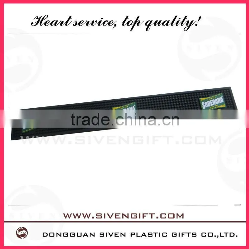 Custom branded raffia soft Pvc Bar Mats