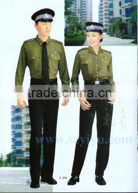 wholesale handmade cotton/polyester security guards uniform