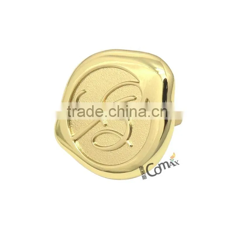 New Design Shiny Gold Metal Logo For Handbag