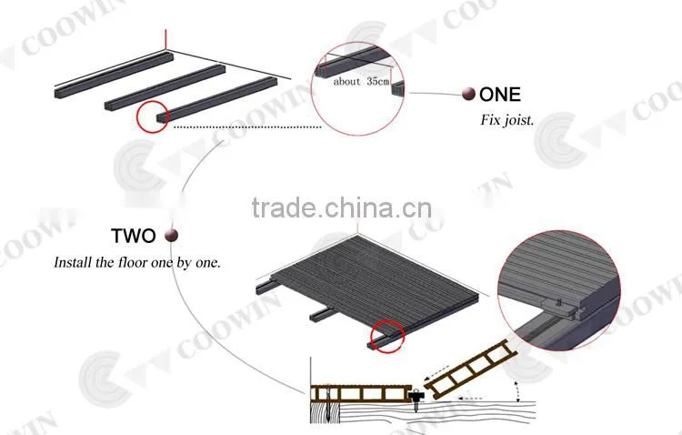 seamless interlocked solid recycled preassemble pvc sport floor decking in gray