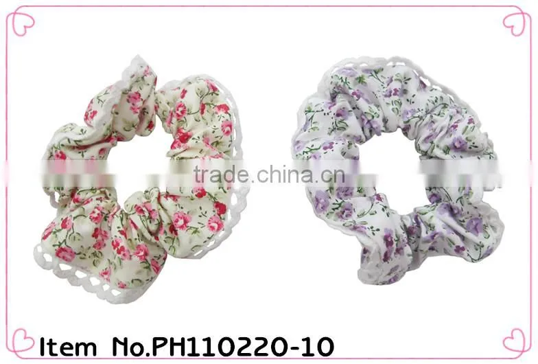 fabric hair scrunchie ,fabric Ponytail Holder hair elastic band