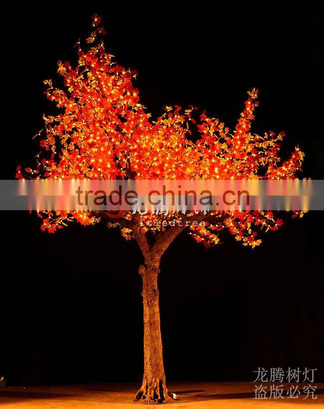 Led outdoor maple leaf lighted trees
