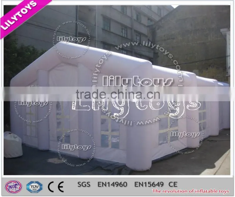 Waterproof tarpaulin tent type practical inflatable tent house for hot selling