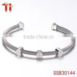 stainless steel bracelet corn chain beads bracelet mens snake head silver color bangle new products 2017 design for men