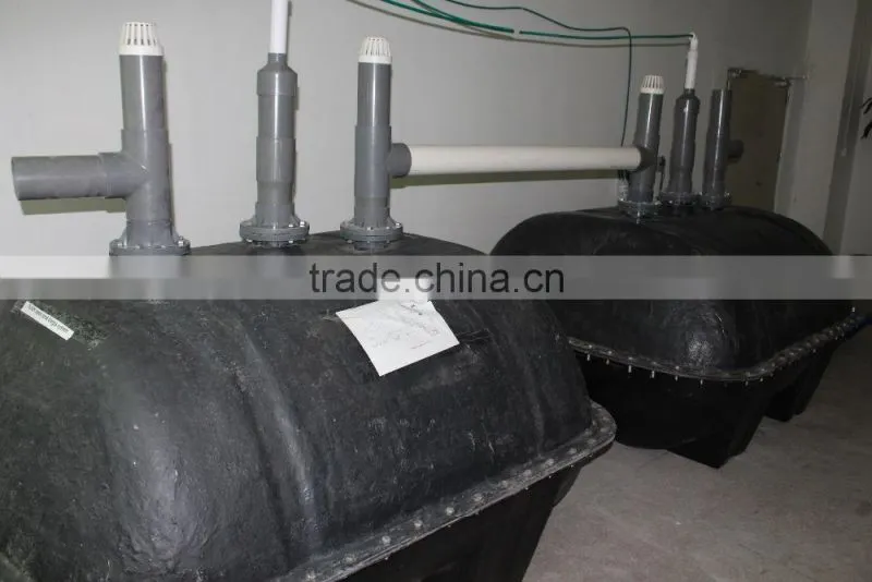 Toilet sewage and waste water treatment biogas digester