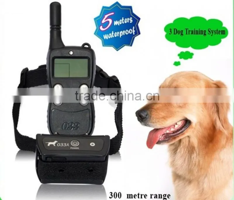 Wholesale 300M High Quality remote Dog Training Dog Collar with LCD display for 3 dogs