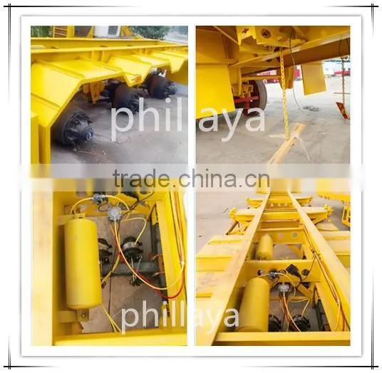 Heavy commercial vehicles 3 axles container transport skeleton semi trailer with twist lock