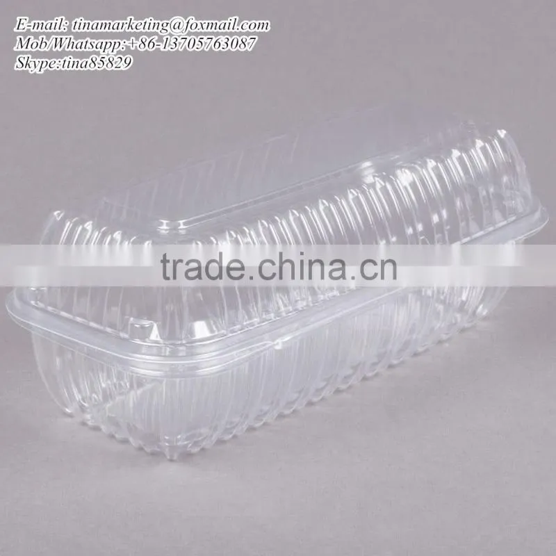 Clamshell Clear Hinged Lid Plastic Hoagie Container