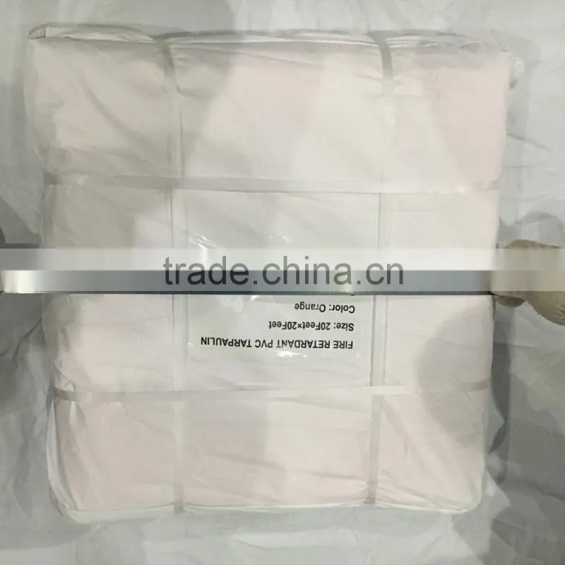 fire resistant pvc tarpaulin, orange color tarpaulin, UV treated tarpaulin