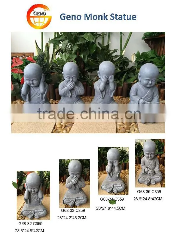 stone little monk statue